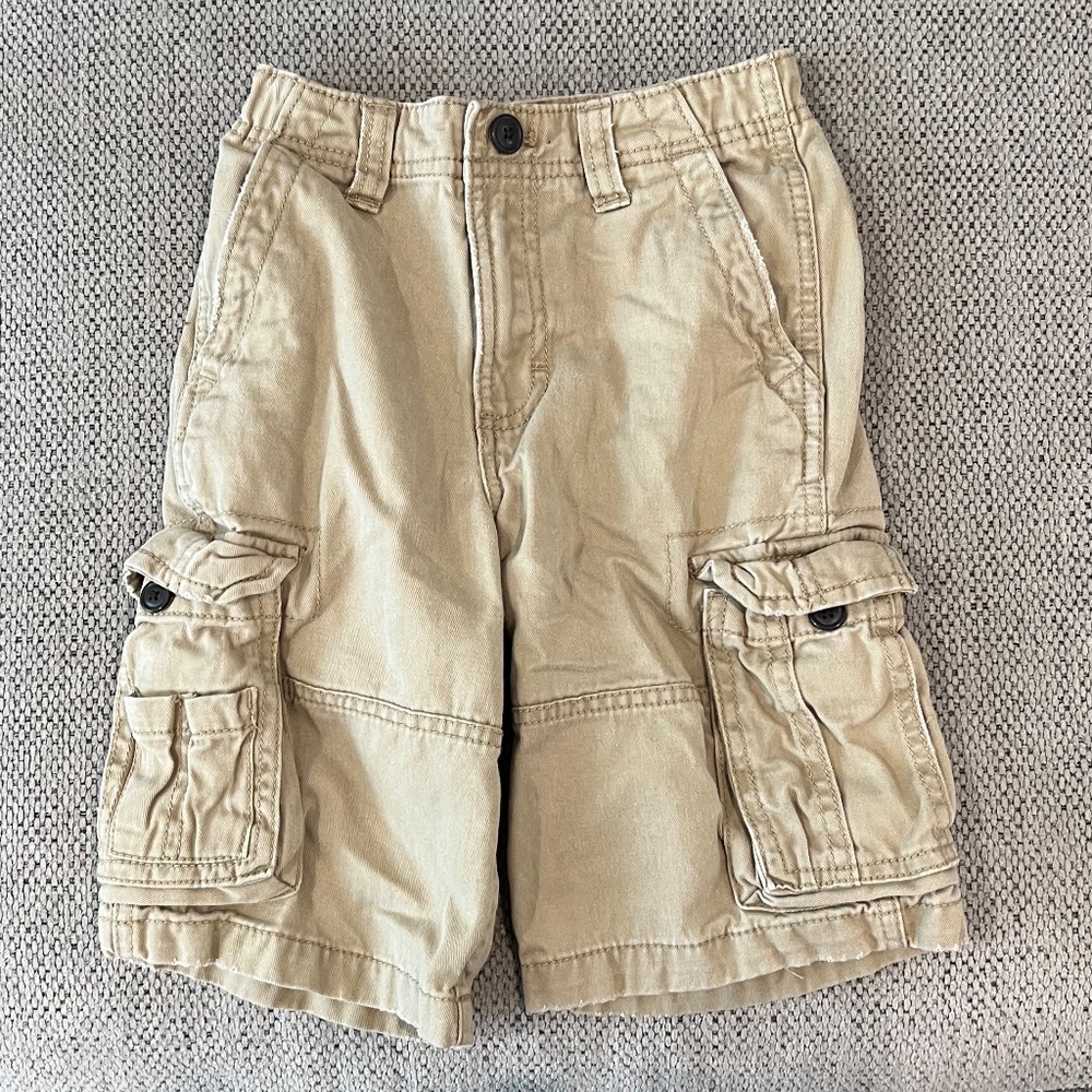 kids boys kaki shorts